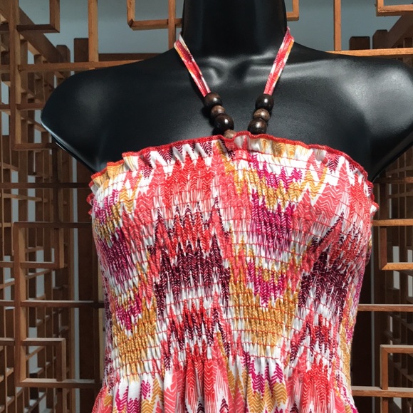 NWOT- No Boundaries colorful halter sun dress. Size 15/17 - Picture 2 of 6